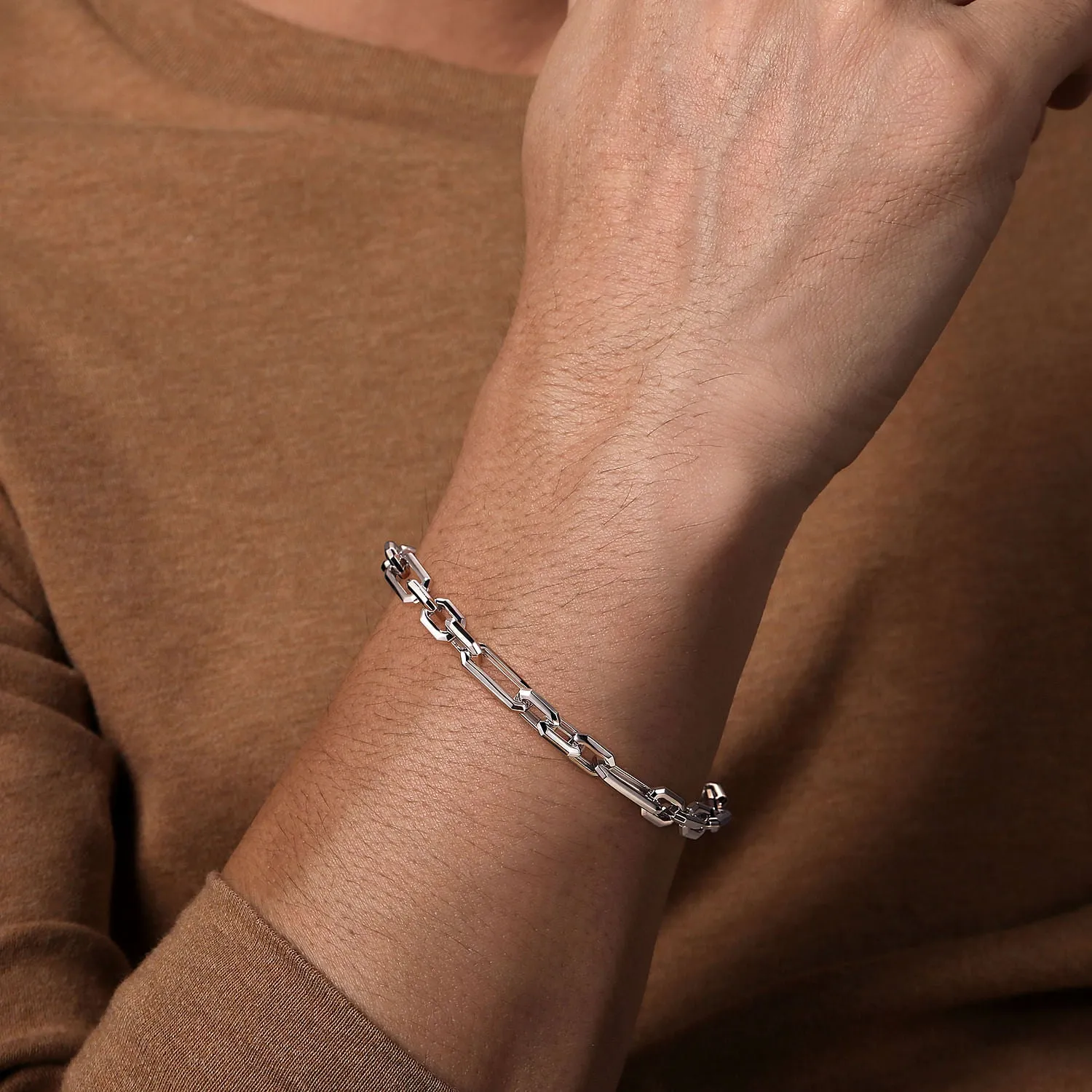 Gabriel & Co. Silver Fancy Link Bracelet