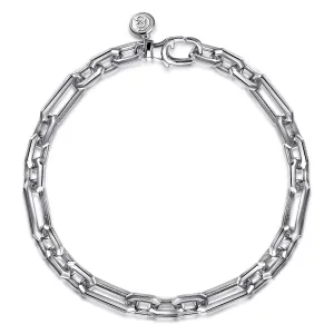 Gabriel & Co. Silver Fancy Link Bracelet