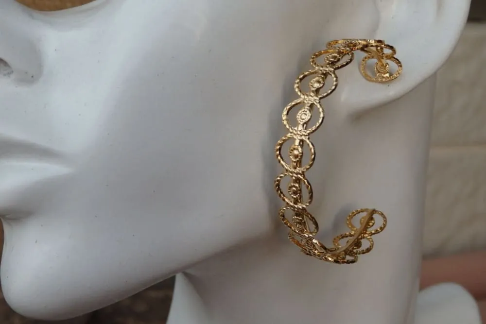 Gold Half Hoop Earrings