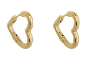 GOLD HEART SNAP EARRINGS