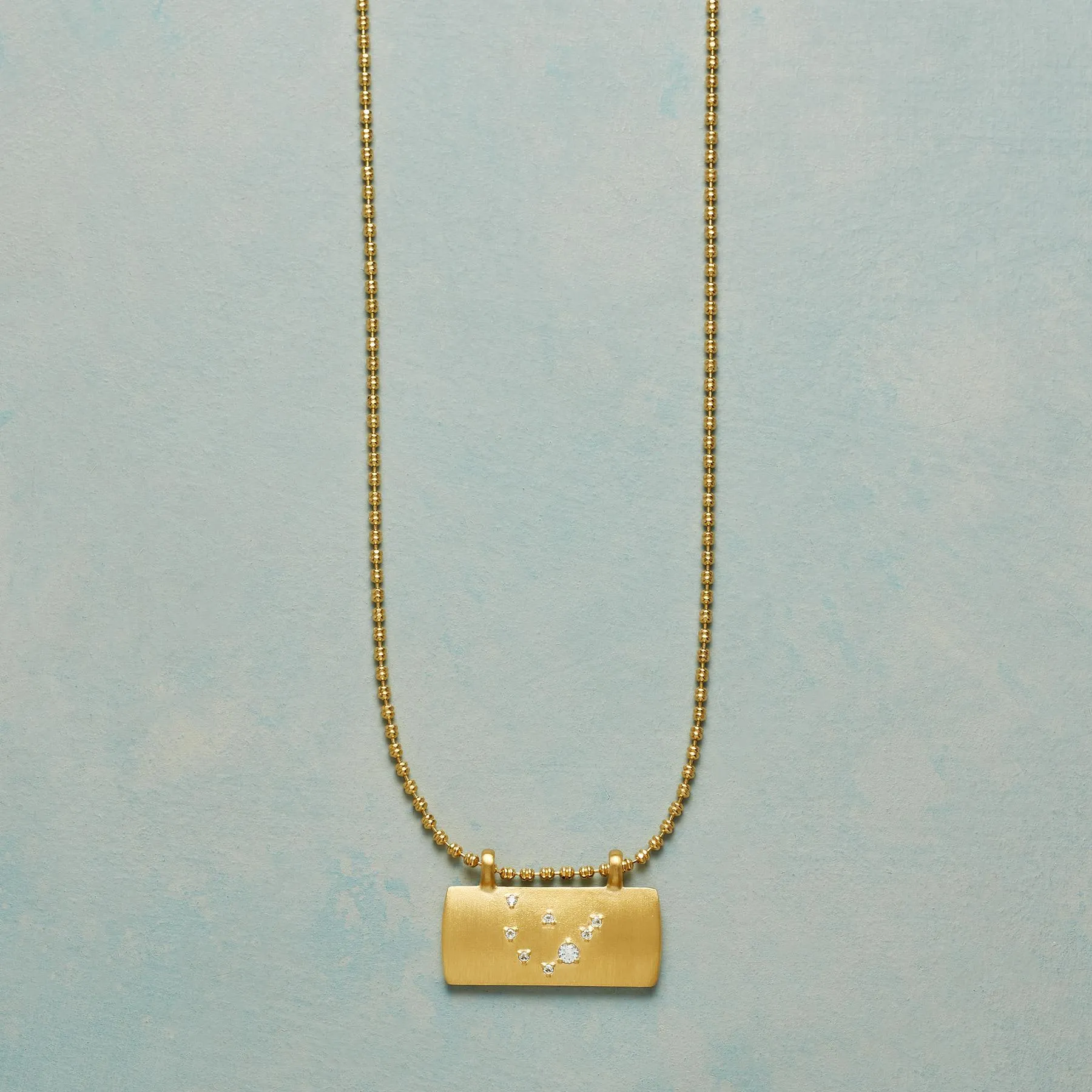 Gold Plate Astrological Pendant Necklace