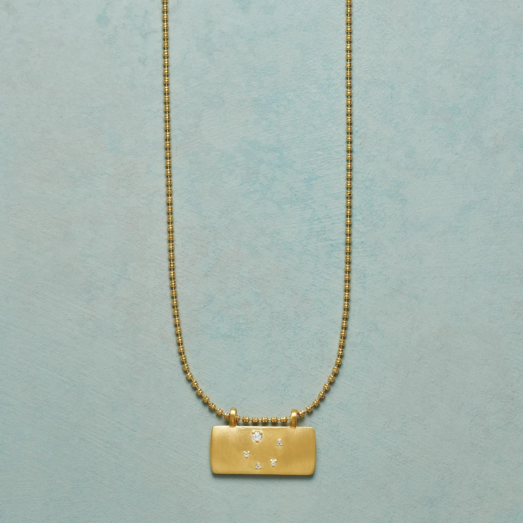 Gold Plate Astrological Pendant Necklace