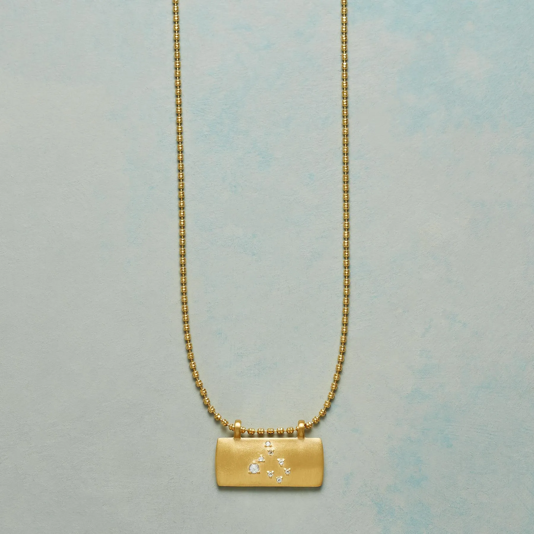 Gold Plate Astrological Pendant Necklace