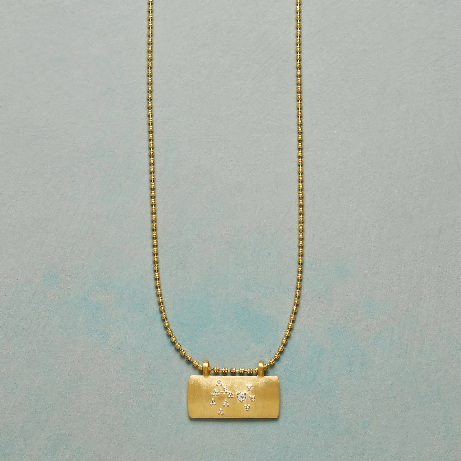 Gold Plate Astrological Pendant Necklace