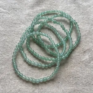 Green Aventurine 4mm Beaded Bracelet - Prosperity