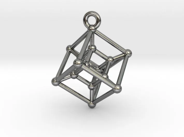 Hypercube Necklace (Metal)