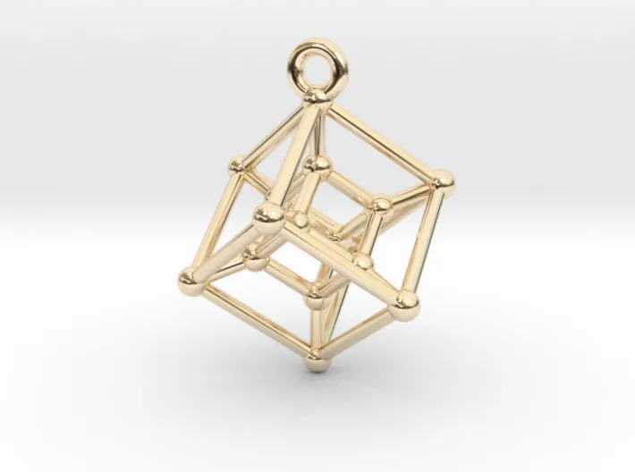 Hypercube Necklace (Metal)