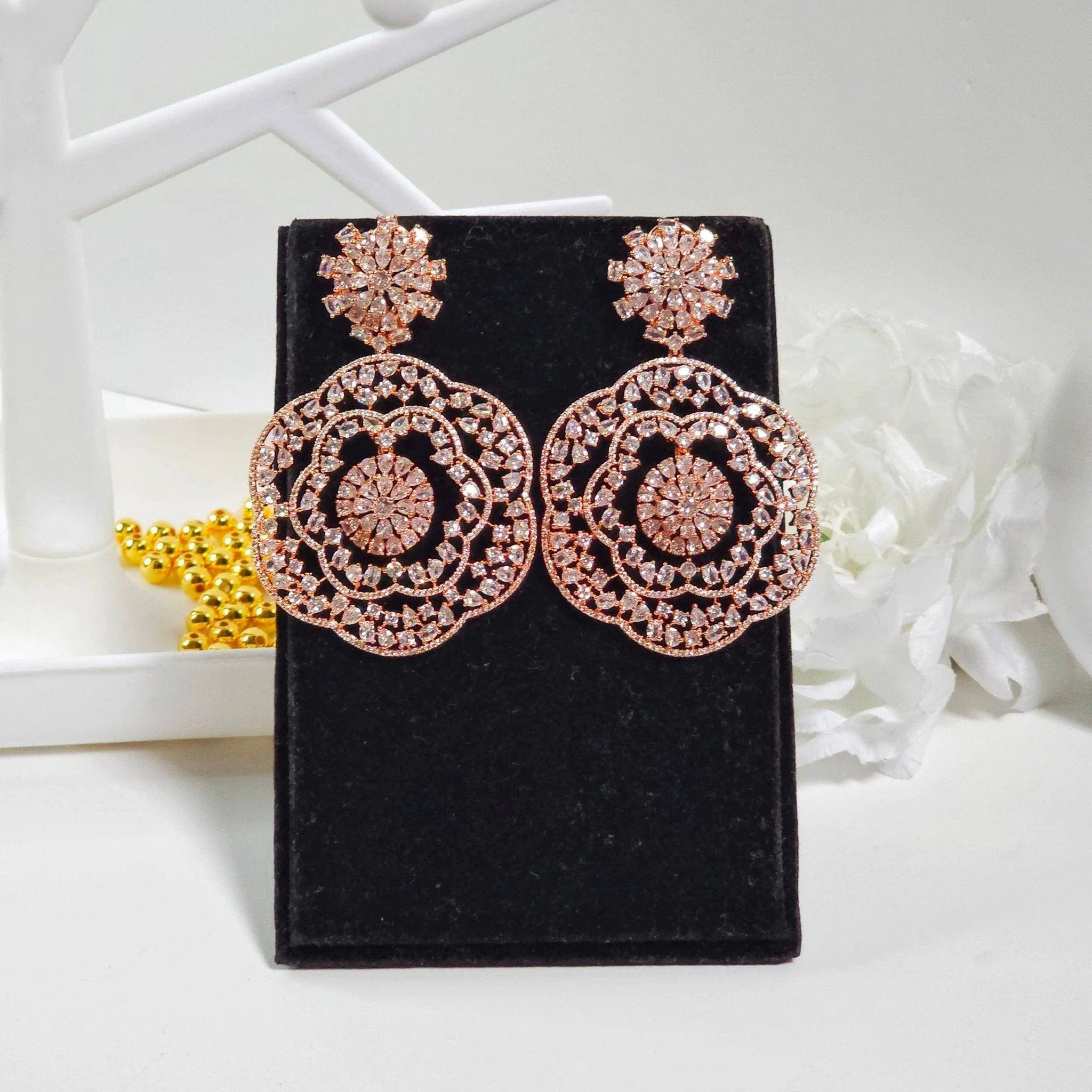 Inaya American Drop Diamond Earrings