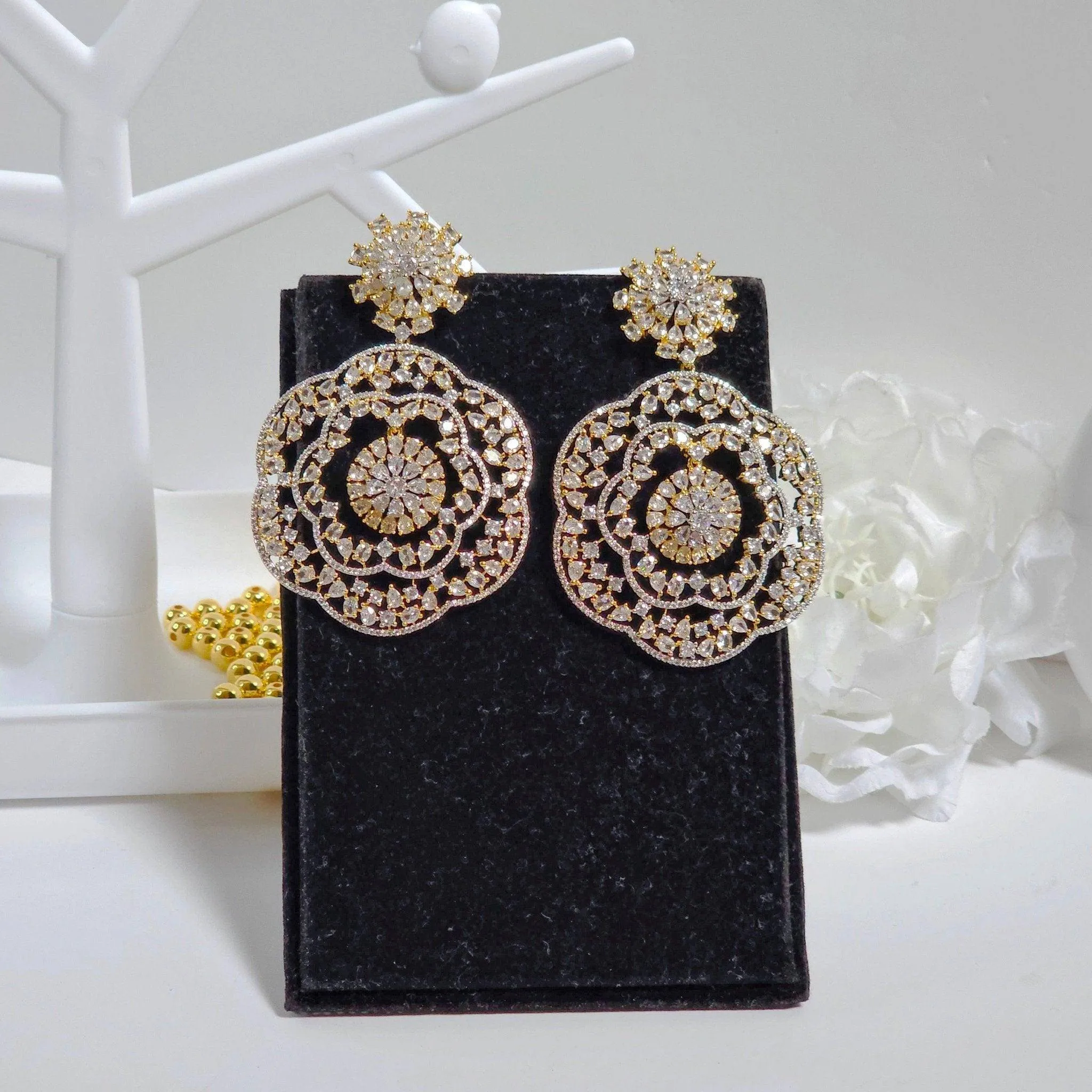 Inaya American Drop Diamond Earrings