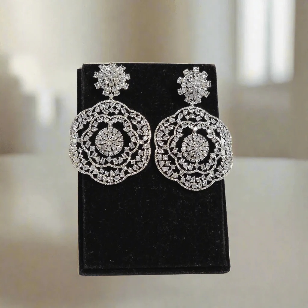 Inaya American Drop Diamond Earrings