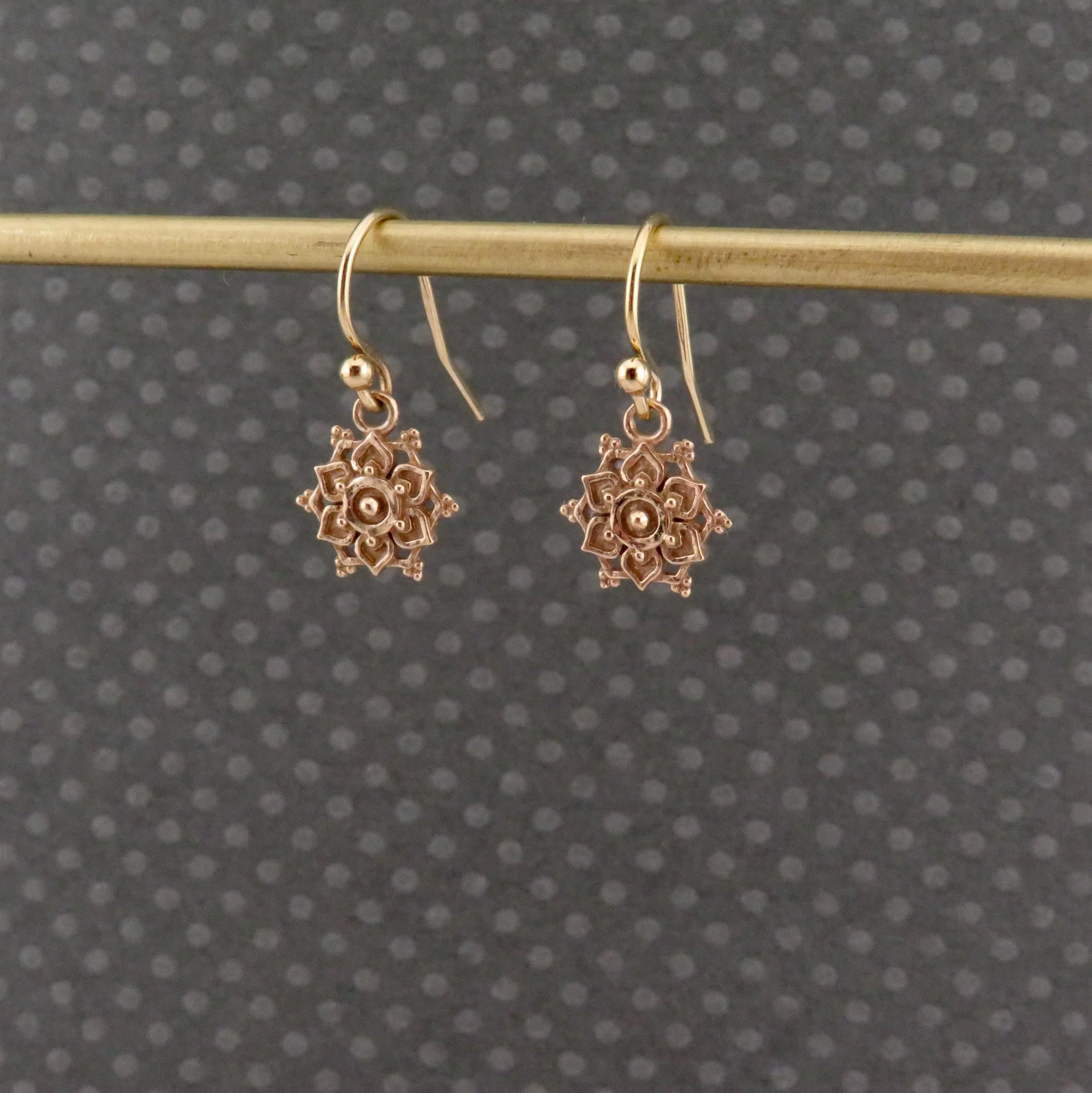 Intricate Mandalas Earrings - Gold