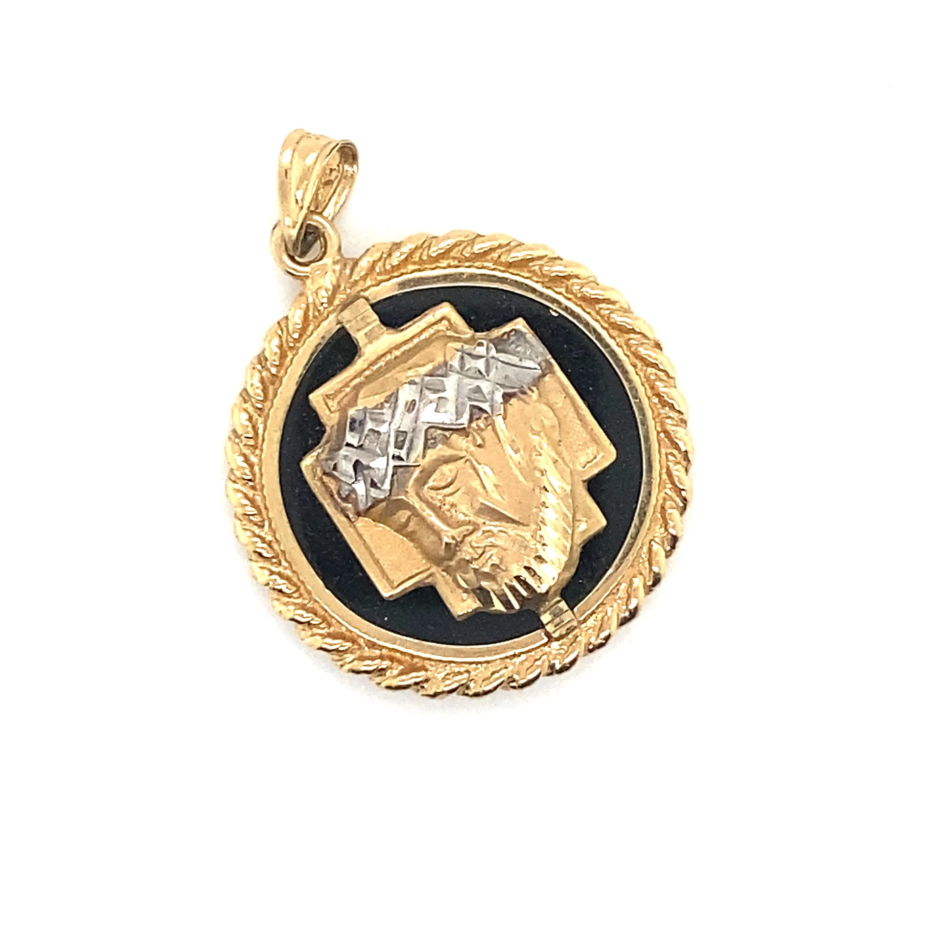 Jesus the Savior Pendant 14k Gold