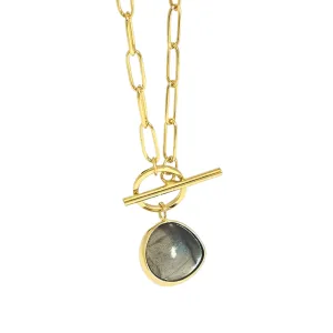 labradorite Chain Pendant - Astrape