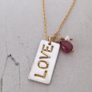 LOVE Dog Tag Necklace