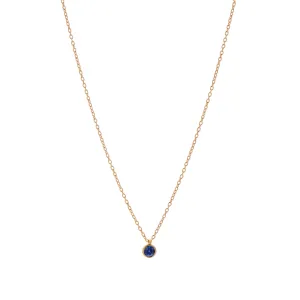 Marian Maurer 18k Micro 3mm Sapphire Necklace 16"