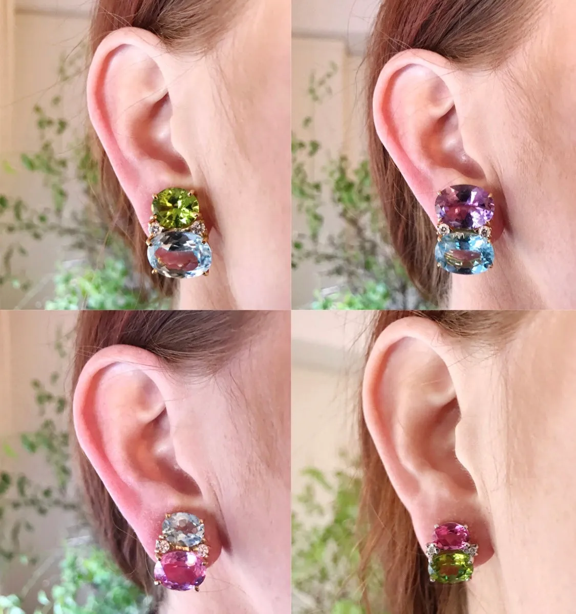 Medium GUM DROP™ Earrings with Peridot and Diamonds