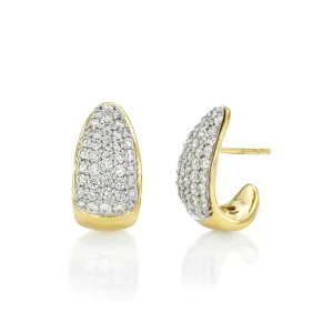 Medium Pavé Diamond Tusk Earrings