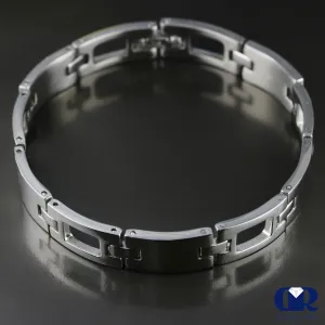 Men's 10.00 mm Pure Sterling Silver Classic Chain Link Bracelet