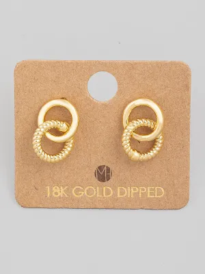 Mini Circle Link Earrings