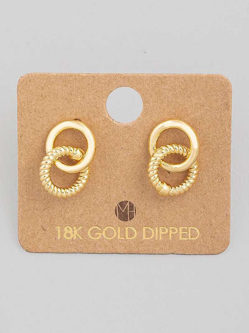 Mini Circle Link Earrings