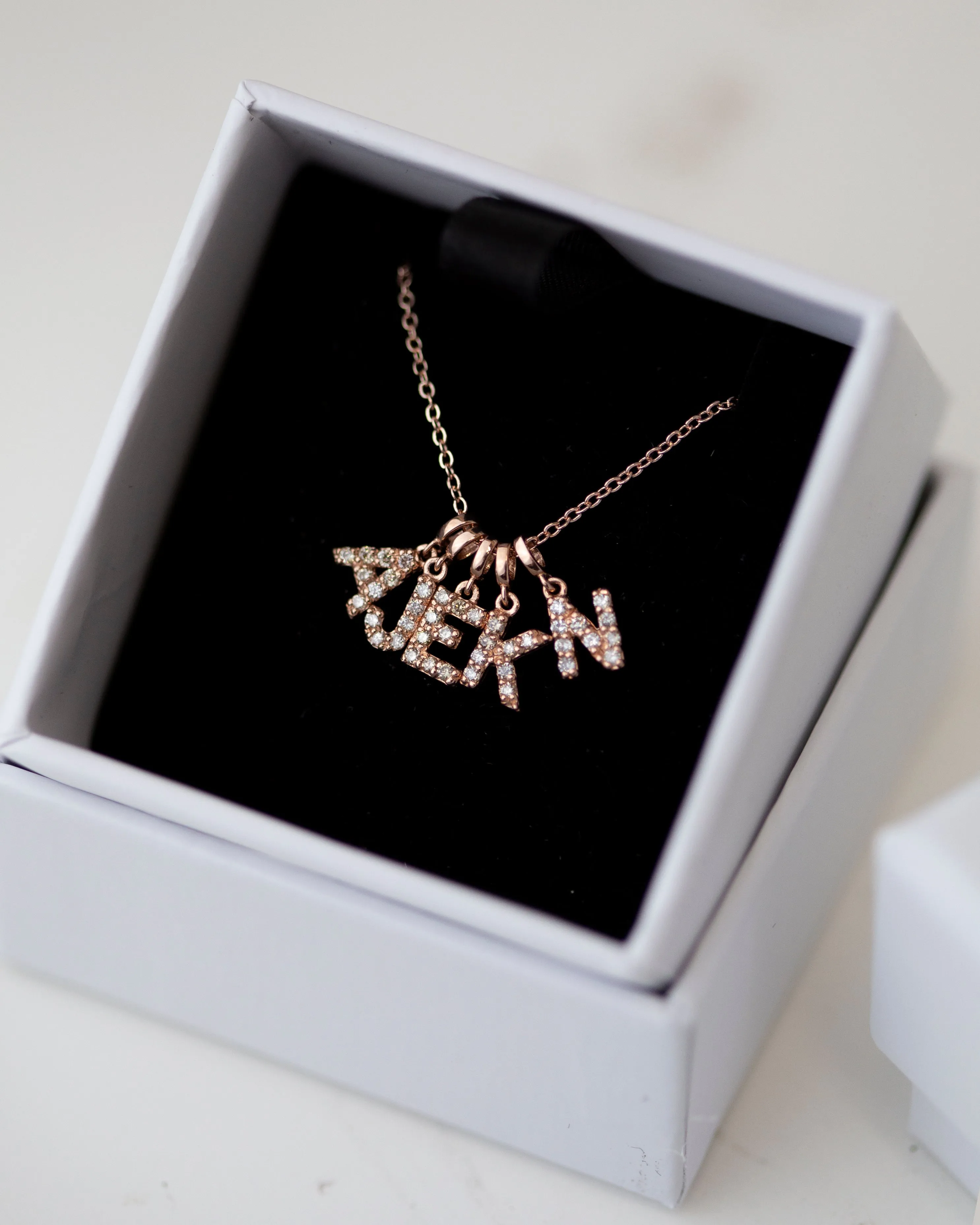 Mini Diamond Initial Necklace