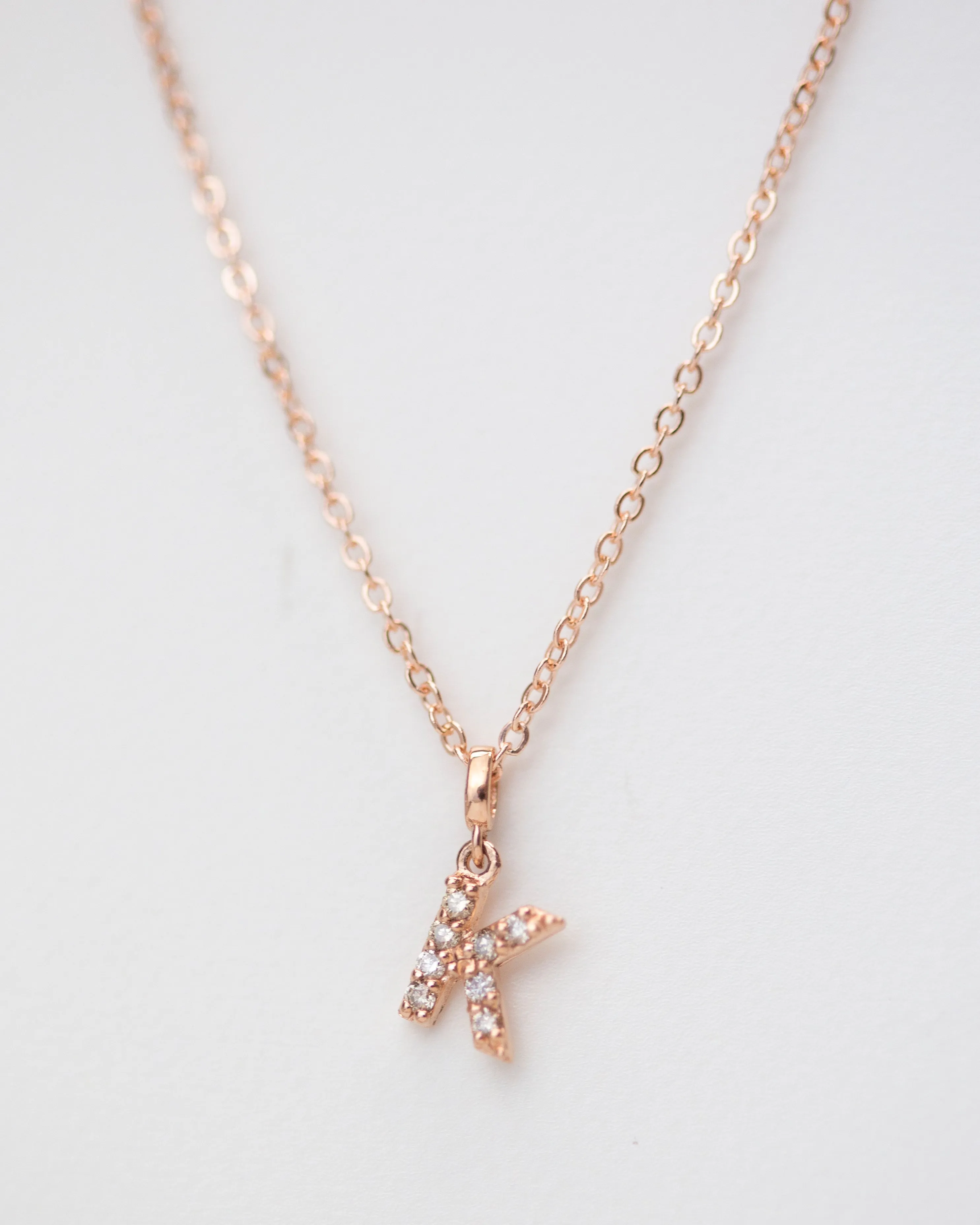 Mini Diamond Initial Necklace