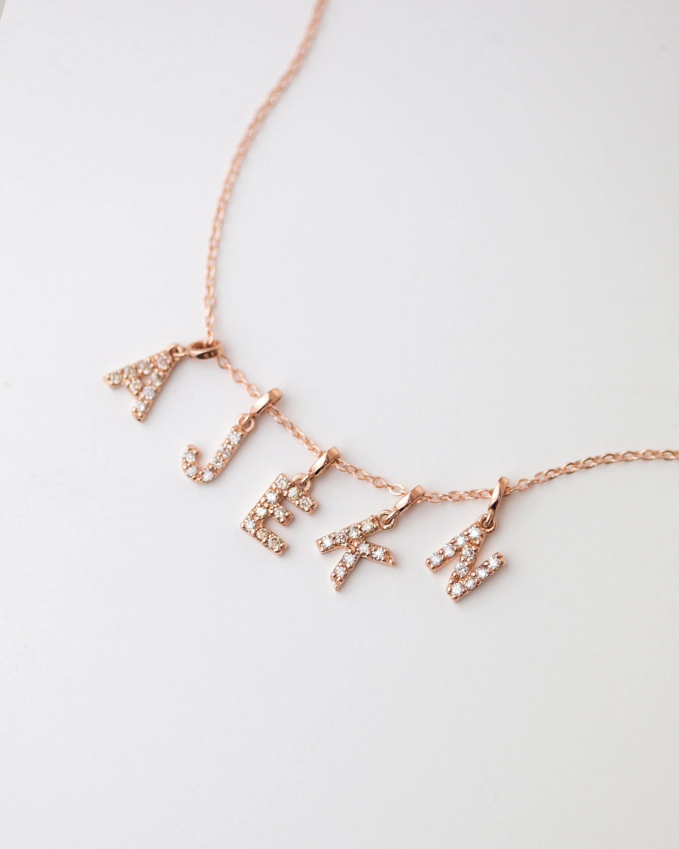 Mini Diamond Initial Necklace