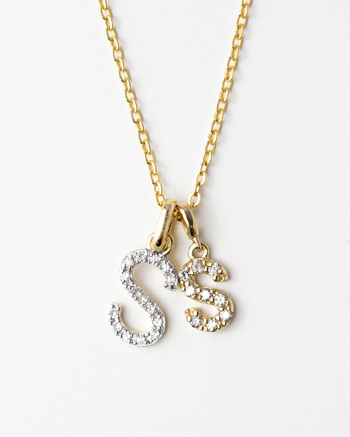 Mini Diamond Initial Necklace