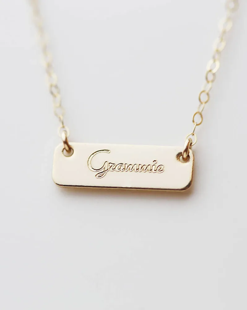 Mini Name Bar Necklace