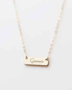 Mini Name Bar Necklace