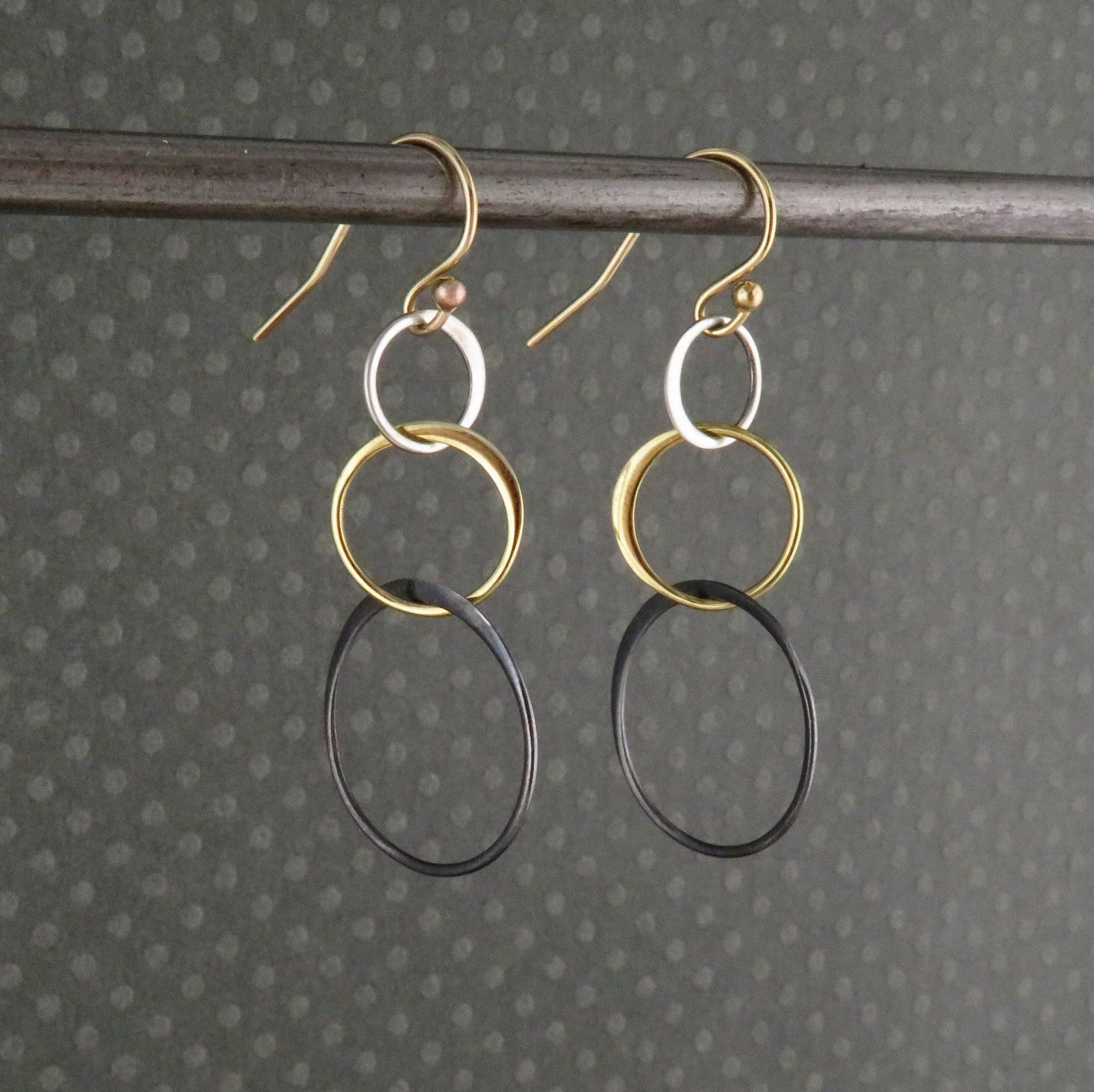 Mixed Metal Circles Earrings