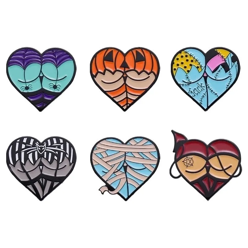 Modern Style Heart Shape Alloy Plating Unisex Brooches