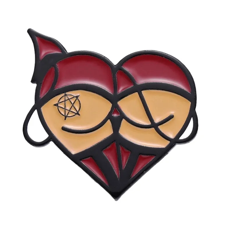 Modern Style Heart Shape Alloy Plating Unisex Brooches