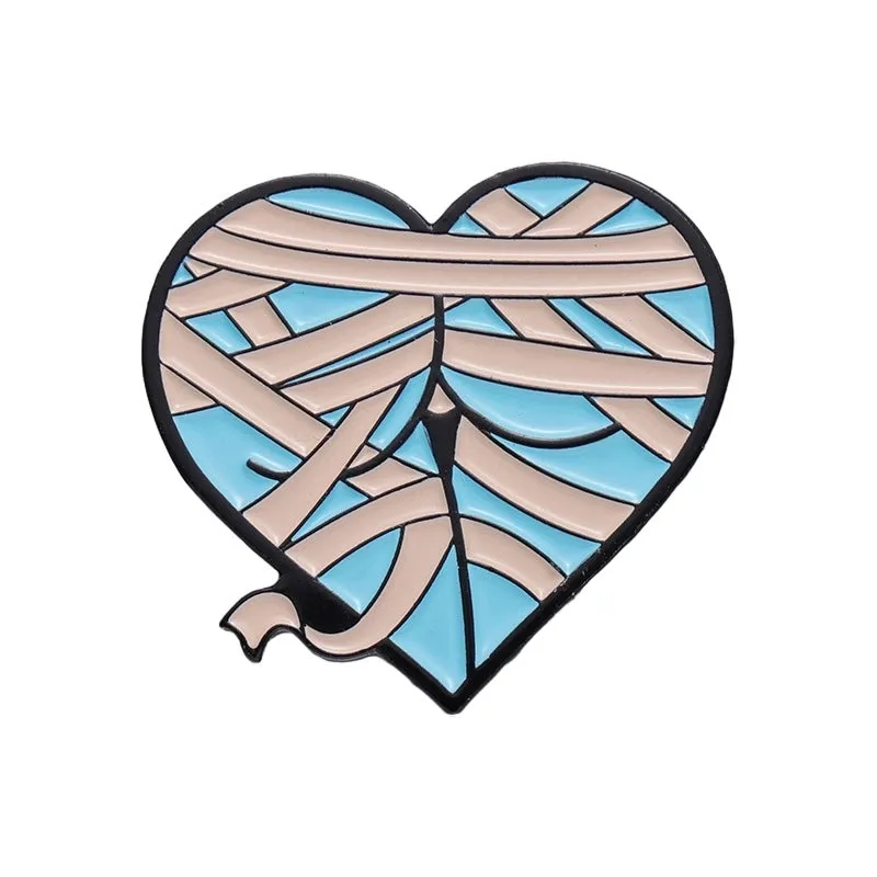 Modern Style Heart Shape Alloy Plating Unisex Brooches