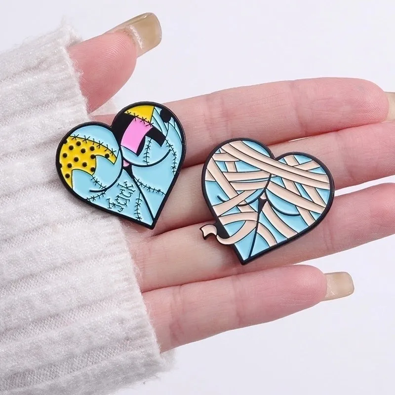 Modern Style Heart Shape Alloy Plating Unisex Brooches