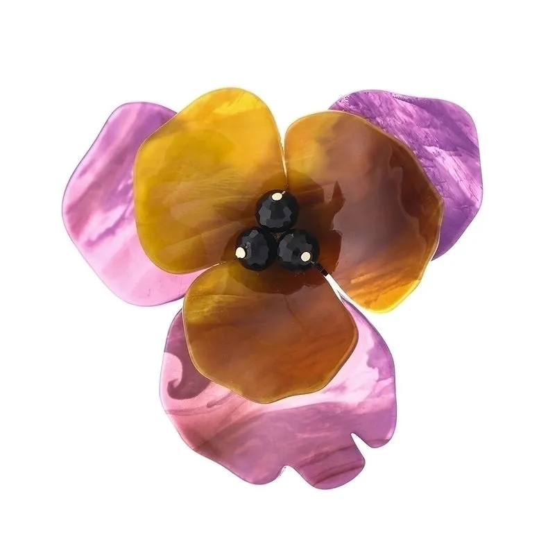 Modern Style Pin Flower Arylic Women'S Brooches