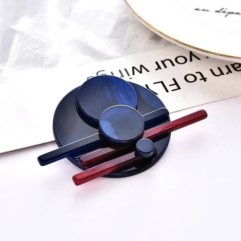 Modern Style Pin Solid Color Arylic Contrast Collar Unisex Brooches