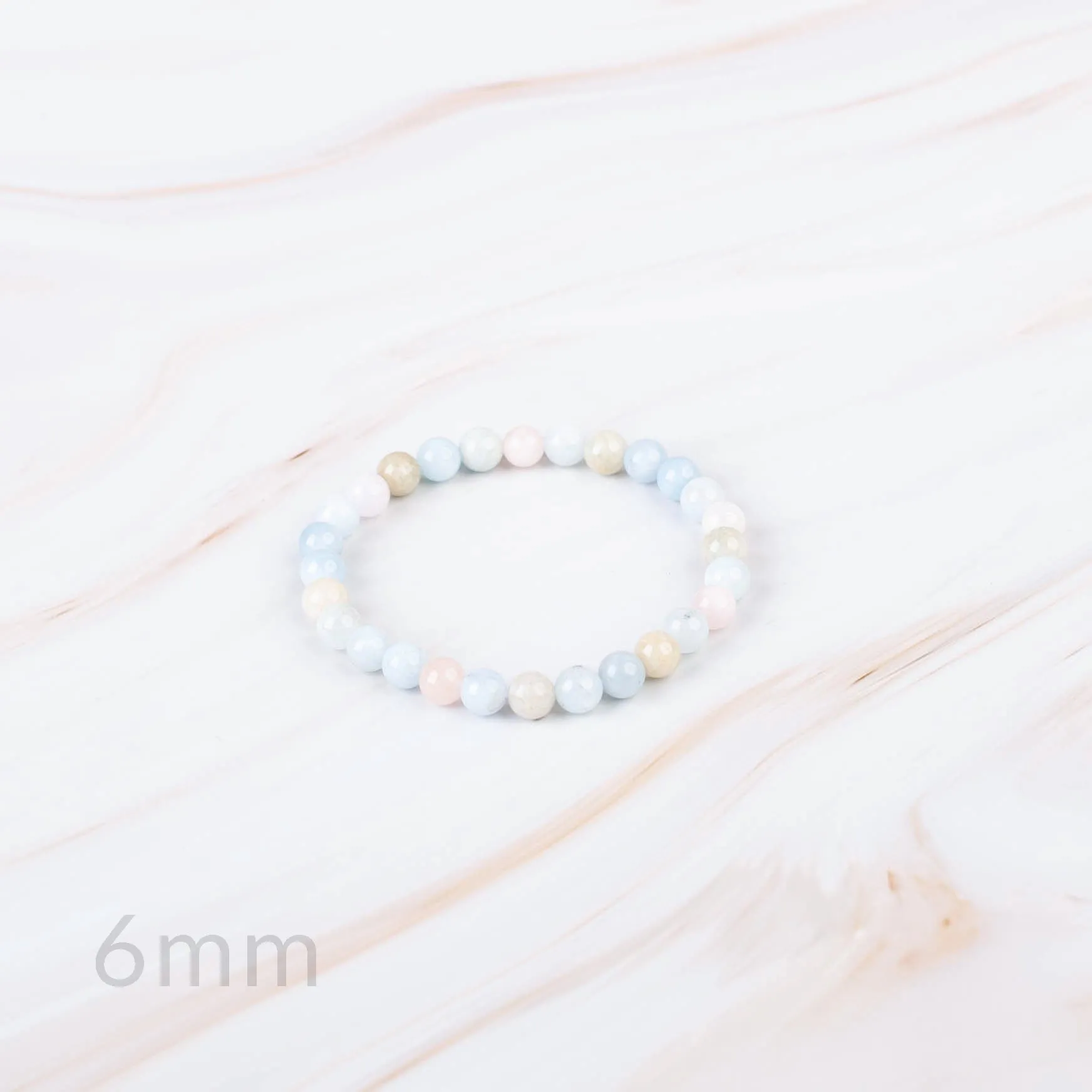 Morganite Beaded Bracelet