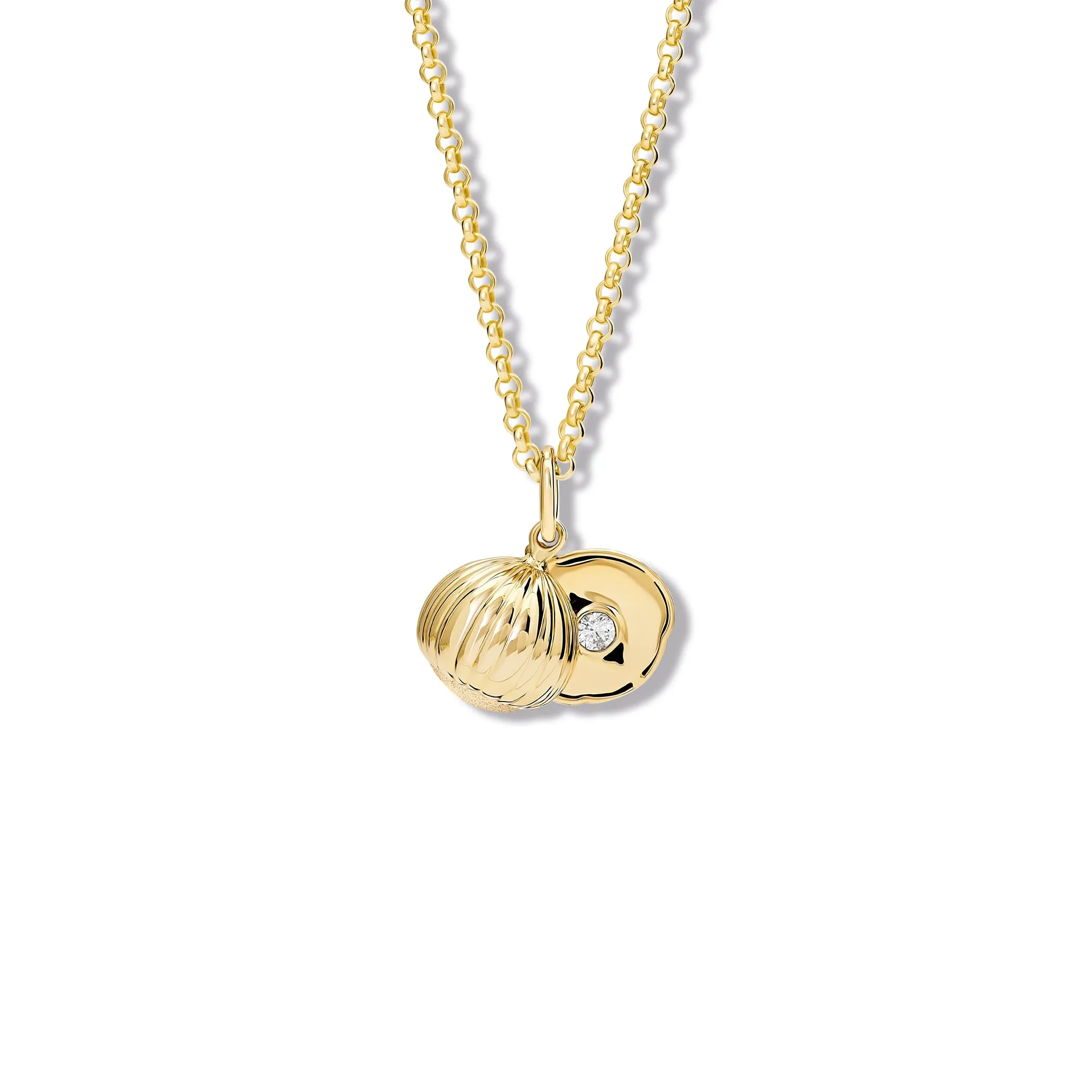 Noisette Necklace Pendant 18ct Yellow Gold - Diamond