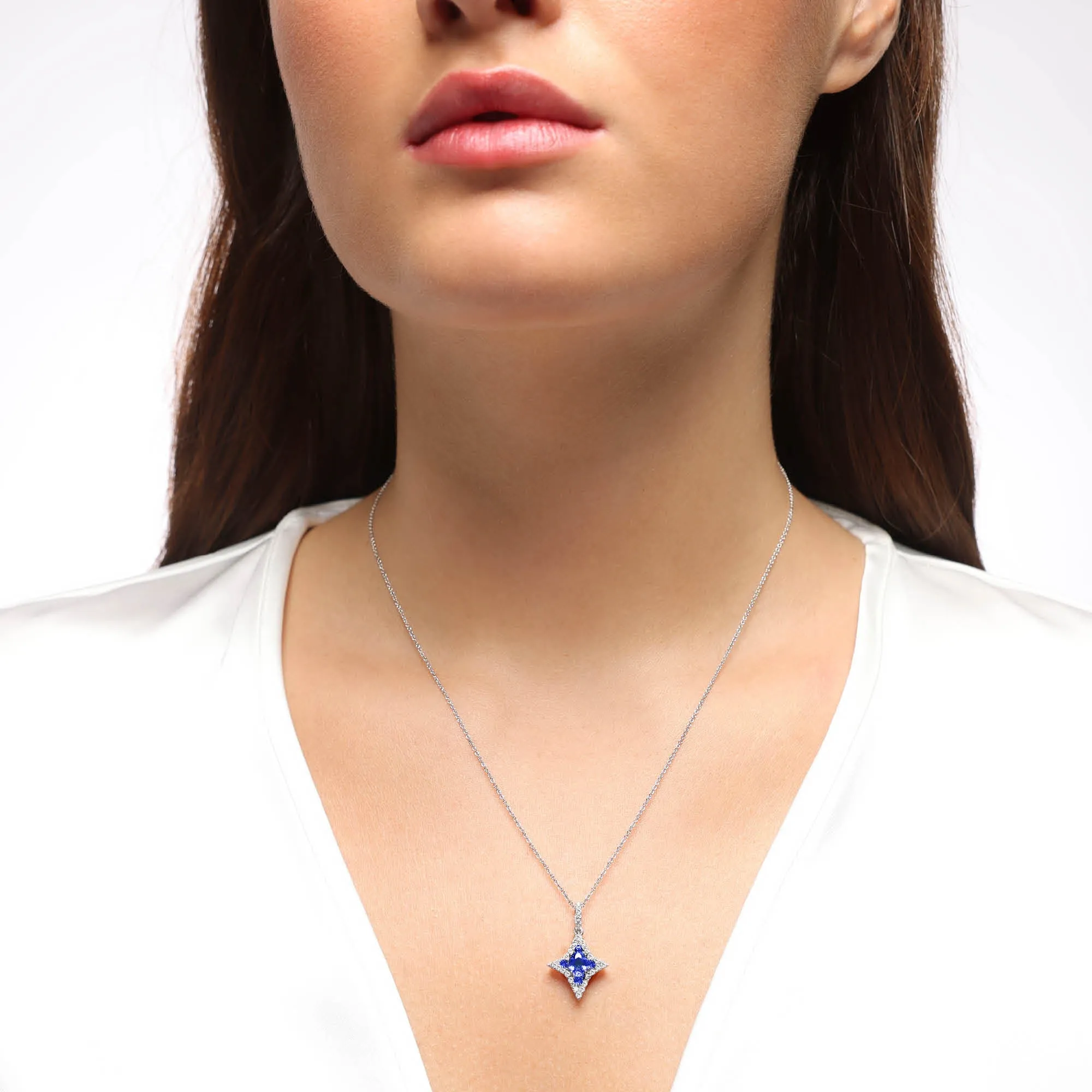 Notte Sapphire and Diamond Pendant