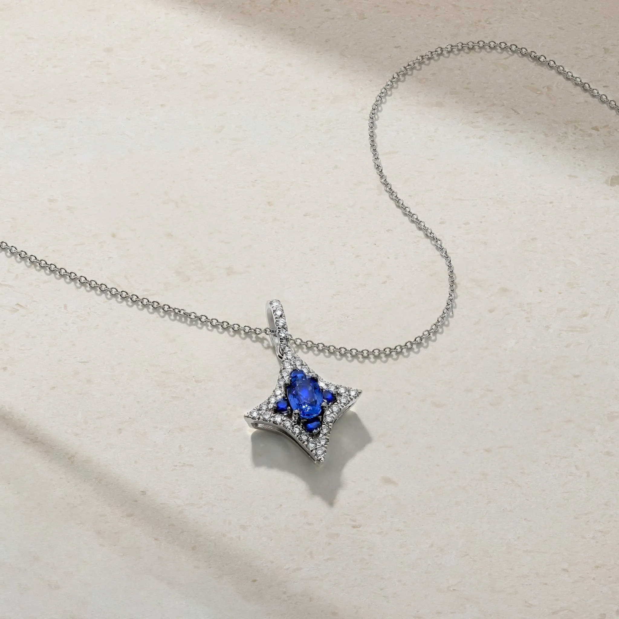 Notte Sapphire and Diamond Pendant