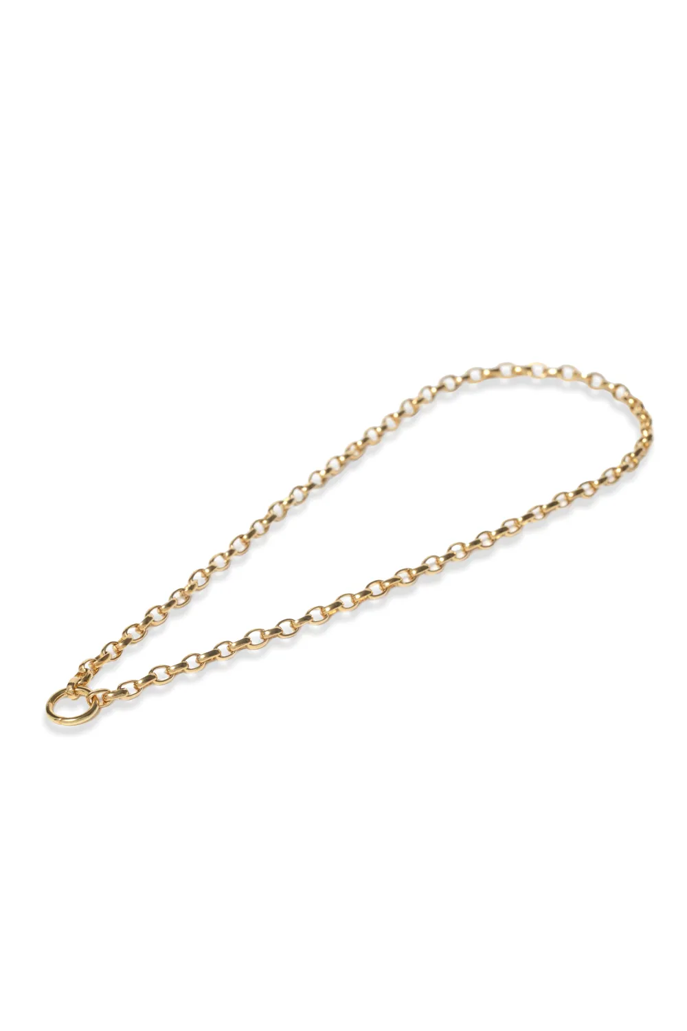 Oval Charm Loop Chain in Gold