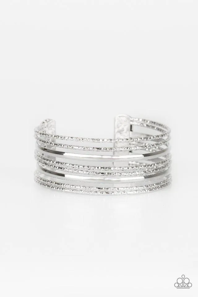 Paparazzi Bracelet ~ Stack Shack - Silver