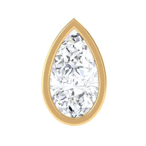 Pear Shape Diamond Solitaire Cartilage Earring