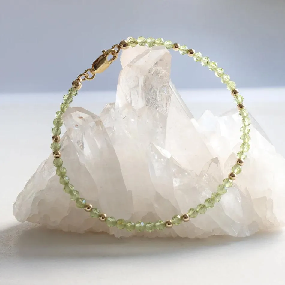 Peridot Dainty Bracelet