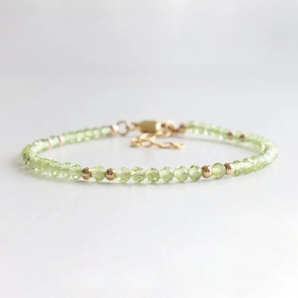 Peridot Dainty Bracelet