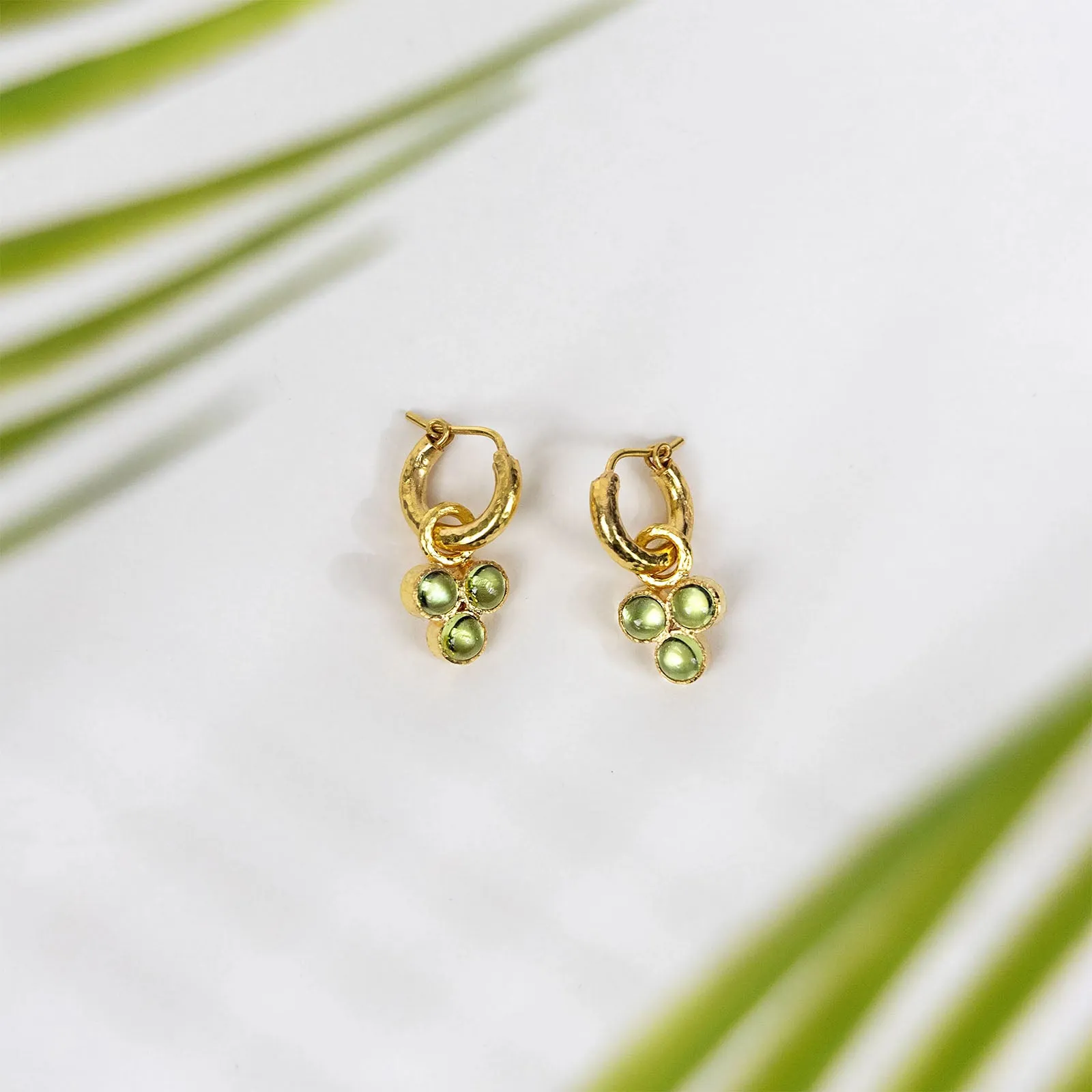 Peridot Triad Ear Pendants