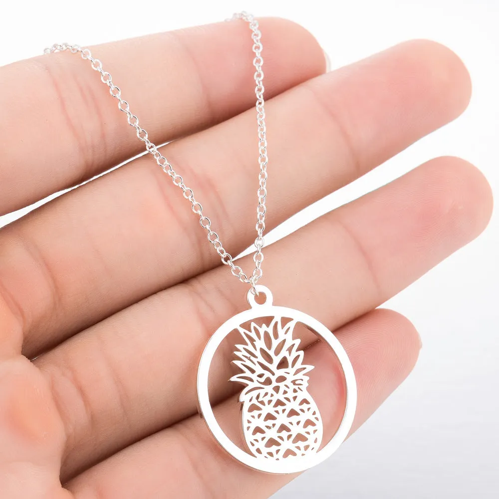 Personalized Retro Pineapple Clavicle Chain