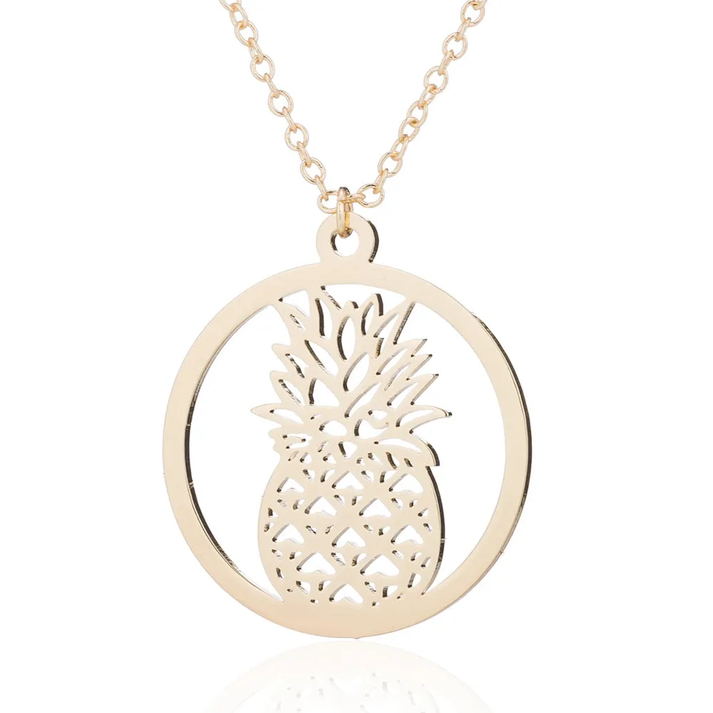 Personalized Retro Pineapple Clavicle Chain