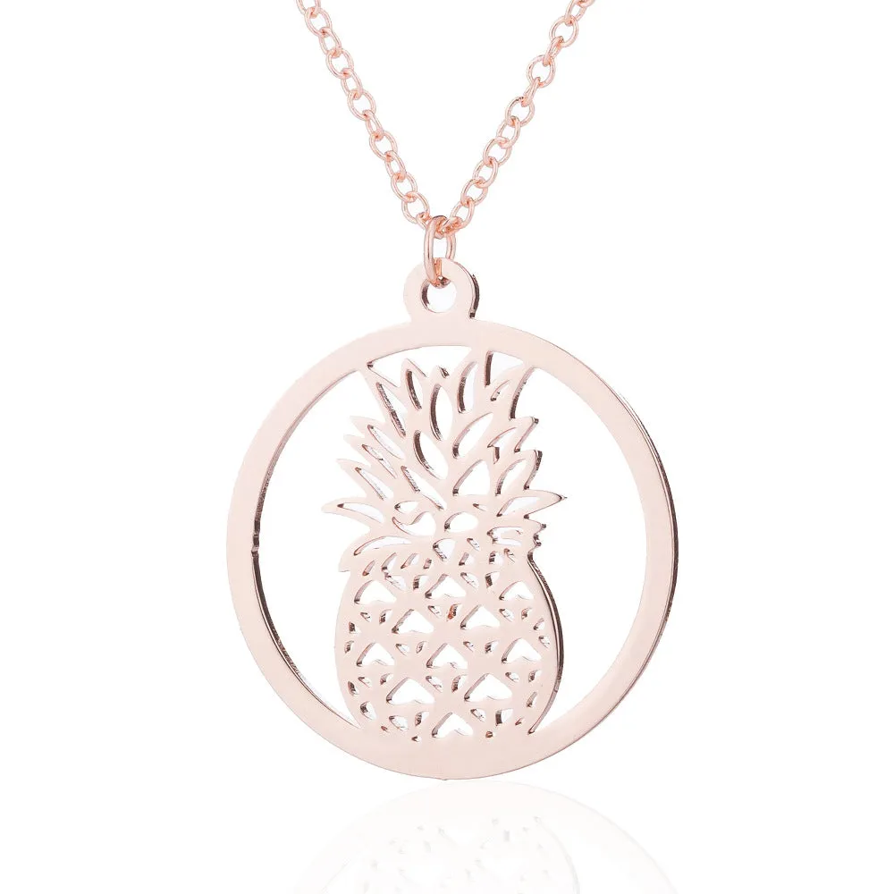 Personalized Retro Pineapple Clavicle Chain